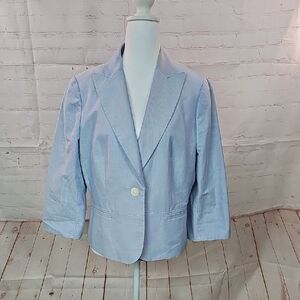 Brooks Brothers Blue Blazer with Notched Lapel